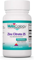 NutriCology Zinc Citrate - 25 mg - 60 Capsules