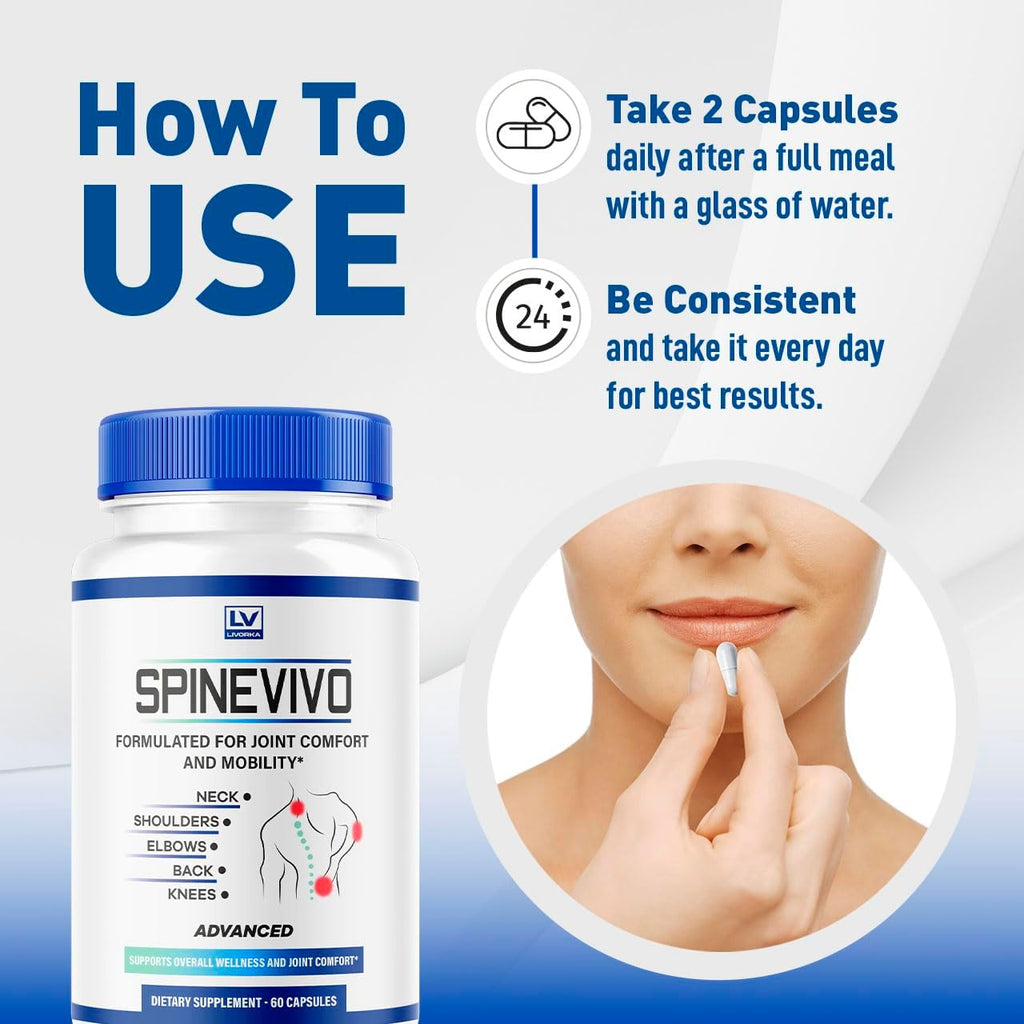 Spine Vivo Plus Cápsulas (2 Pack) – 120 Cápsulas para 2 Meses