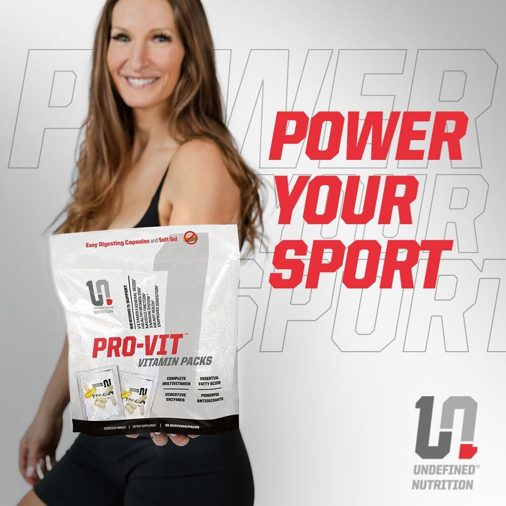 Undefined Nutrition Pro-VIT by Brian Shaw – Pack Multivitamínico Completo para Hombres y Mujeres (30 Días)