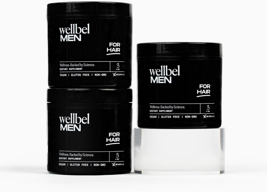 WELLBEL Suplemento Clean para Hombre para Cabello, Piel y Uñas - Vegano, Sin Gluten y No GMO - 90 Cápsulas (3 Paquetes)