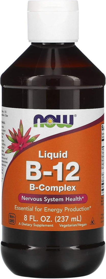 NOW Foods Vitamina B-12 Líquida, 240 ml – Contribuye al mantenimiento del sistema nervioso. – Image 2