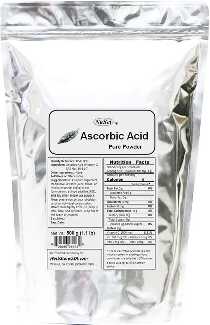 Ácido Ascórbico Vitamina C en Polvo Puro (2270 g) - NuSci – Image 3