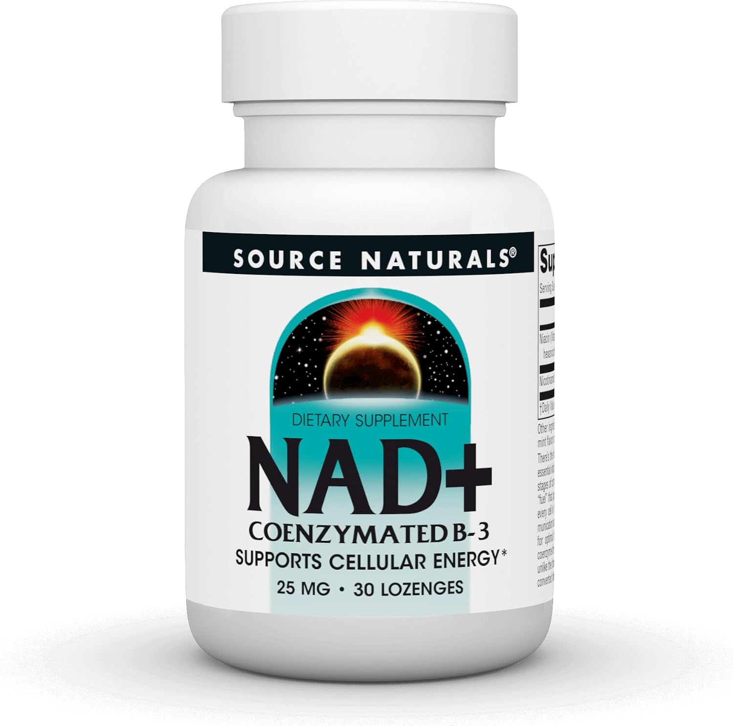 Source Naturals NAD+ Coenzimado B-3, 25 mg – 30 Pastillas Sublinguales