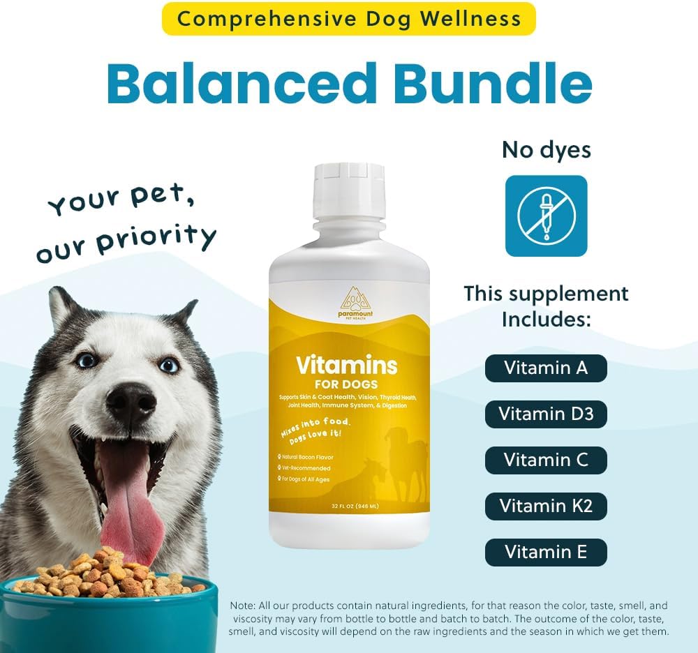 Paramount Pet Health Multivitamínico Líquido para Perros con Probióticos, 946 ml