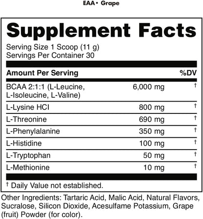 Bucked Up Essential Amino Acids - EAA Powder – L-Histidina: Necesaria para la producción de histamina, que – Image 5