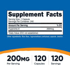 Nutricost Huperzina A 200mcg, 240 Cápsulas - No Transgénico, Apto para Vegetarianos