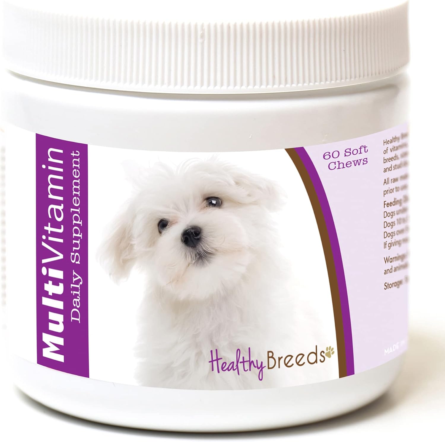 Healthy Breeds Multivitamínico para perros Maltés - 60 masticables blandos