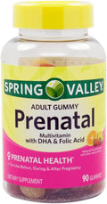 Spring Valley Multivitamínico Prenatal en Gominolas con DHA y Ácido Fólico, 90 Gominolas