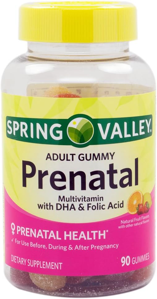 Spring Valley Multivitamínico Prenatal en Gominolas con DHA y Ácido Fólico, 90 Gominolas