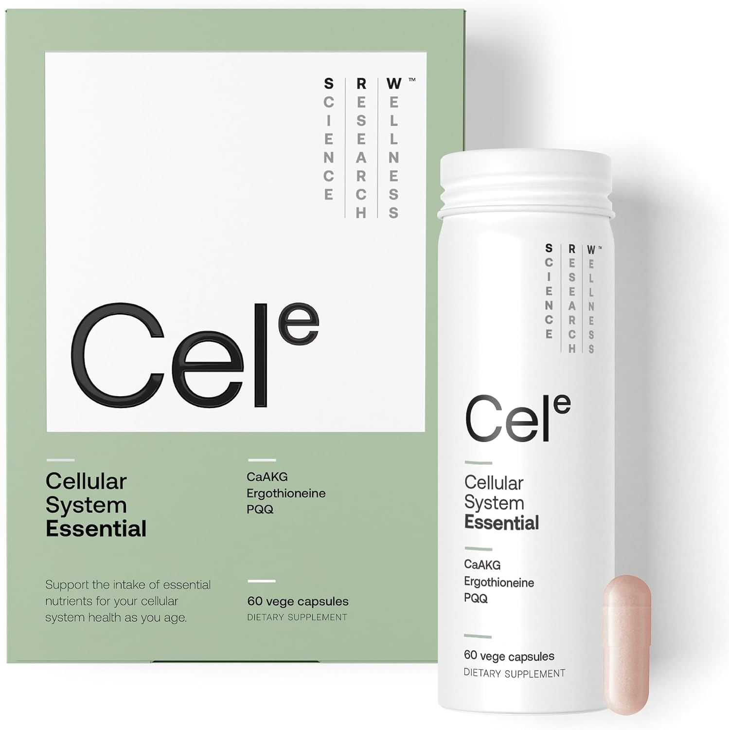 SRW Cel Essential - Multivitamínico para la longevidad y salud celular - 60 cápsulas