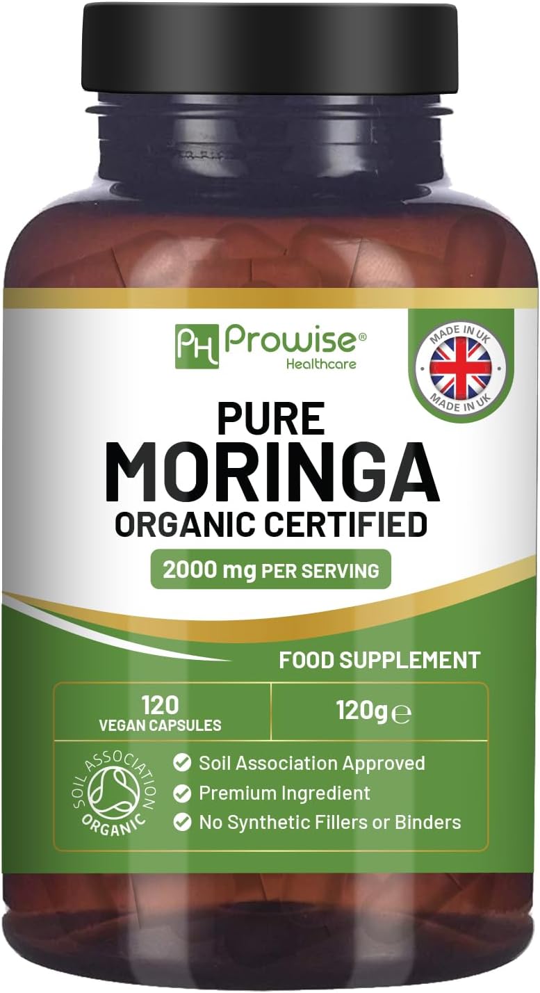 Moringa Capsules 2000mg - 120 Vegan Moringa Leaf Capsules | Made in the UK