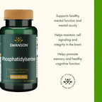 Swanson Fosfatidilserina 100 mg, 90 cápsulas blandas (Pack de 2)