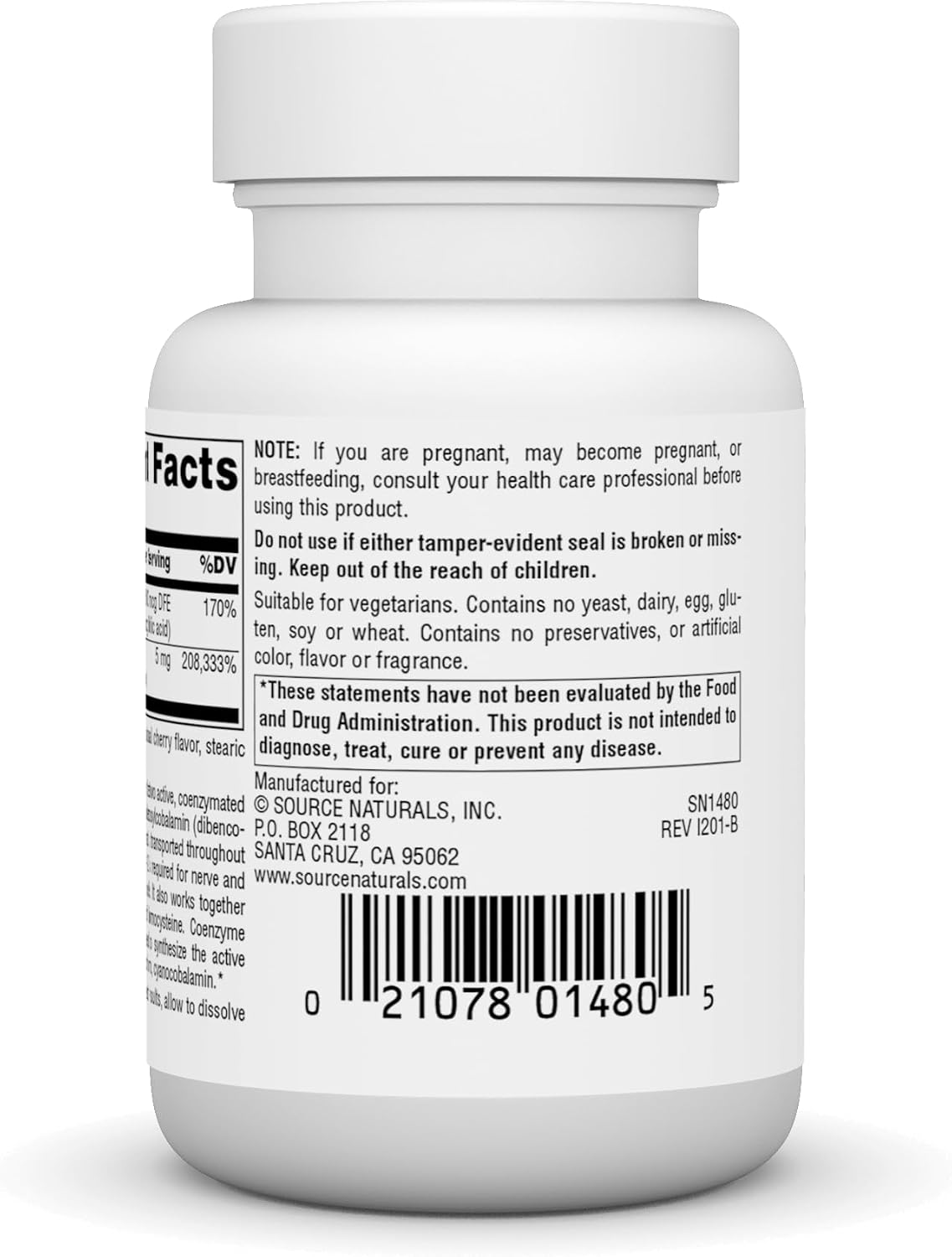 Source Naturals Advanced B-12 Complex, 5 mg - 30 Pastillas