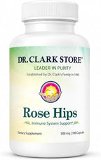 Dr Clark Store Suplemento de Escaramujo, 500 mg, 100 Cápsulas de Gelatina