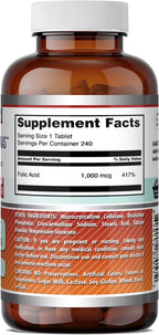 Amazing Formulas Ácido Fólico 1000 mcg – 240 Comprimidos