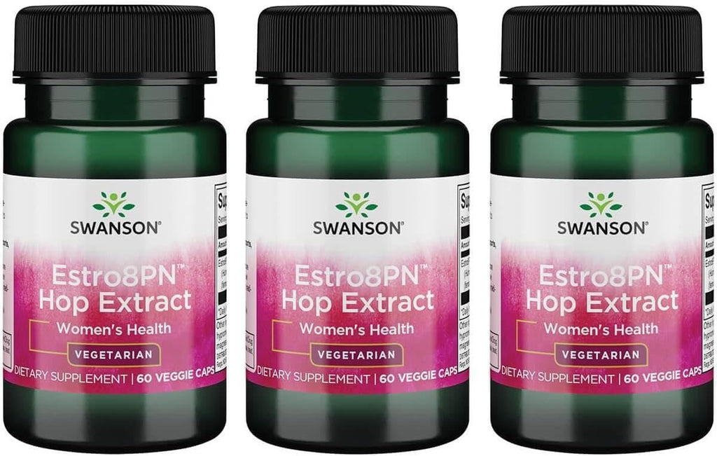 Swanson Estro8Pn Extracto de Lúpulo 10 mg 60 Cápsulas Veganas (Pack de 3)