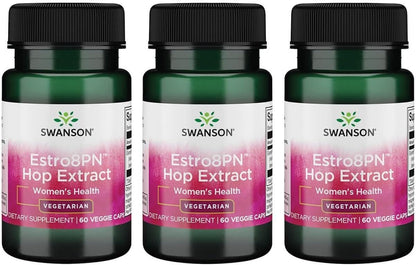 Swanson Estro8Pn Extracto de Lúpulo 10 mg 60 – Apoyo durante la menopausia: El extracto de lúpulo puede ayudar a – Image 1