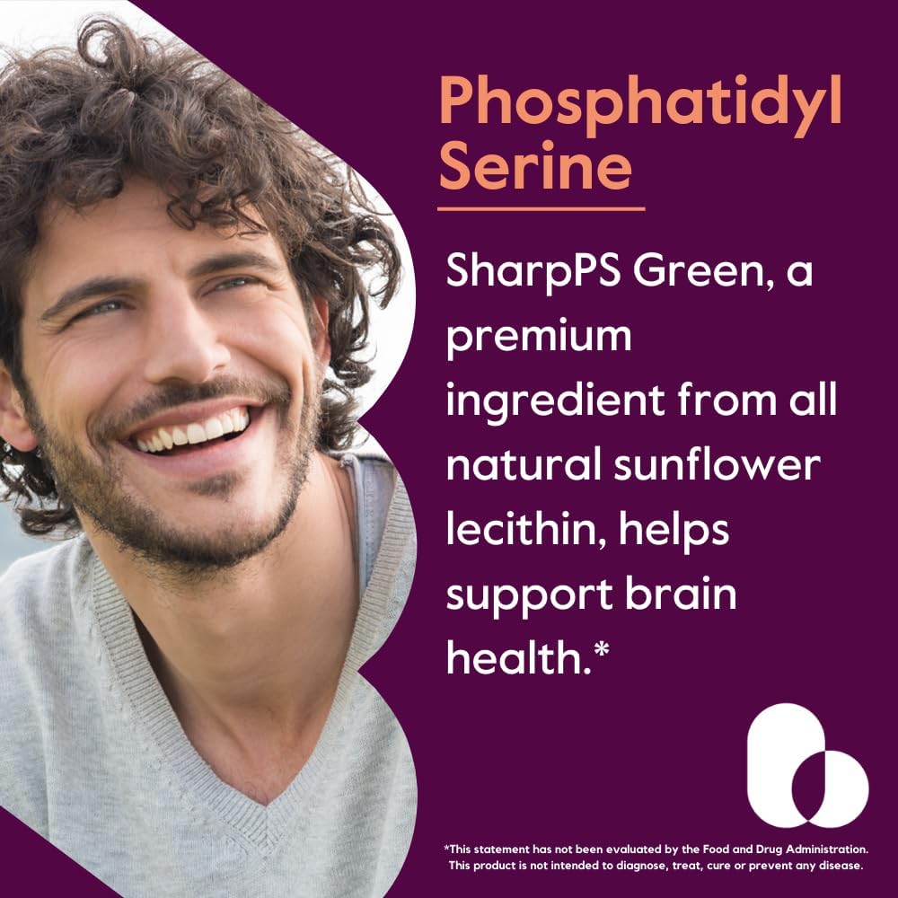 Phosphatidylserine 100mg – 120 Vegetable Capsules – Sharp-PS® Green