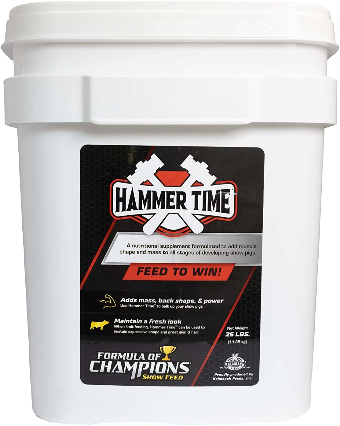 Hammer Time Complemento Nutricional para Cerdos de Exposición, 25 lb
