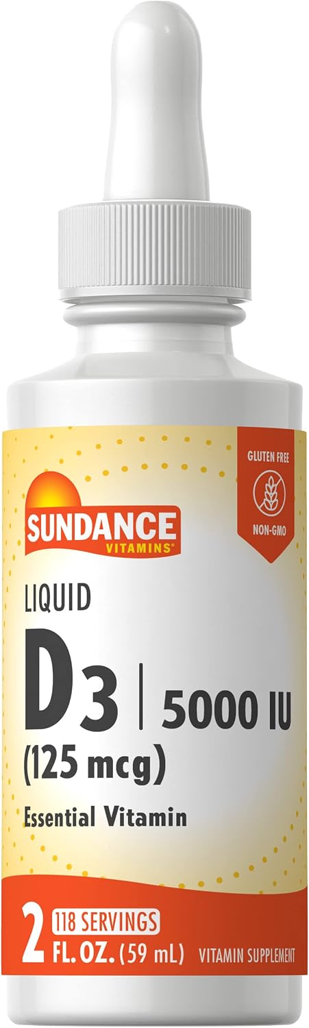 Sundance Vitamina D3 1000 IU 300 Cápsulas Blandas - No-GMO, Sin Gluten