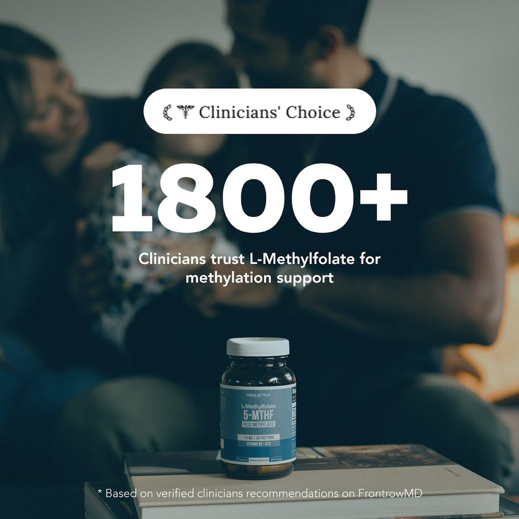 L Methylfolate 7.5 mg + Methyl B12 - 5-MTHF Activo, Complemento para Metilación, Estado de Ánimo y Cognición - 60 Cápsulas