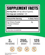 Tart Cherry Powder - 250g (8.8 oz) - BulkSupplements.com