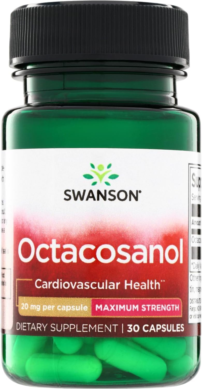 Swanson Maximum-Strength Octacosanol 20 mg 30 Cápsulas (3 Pack)