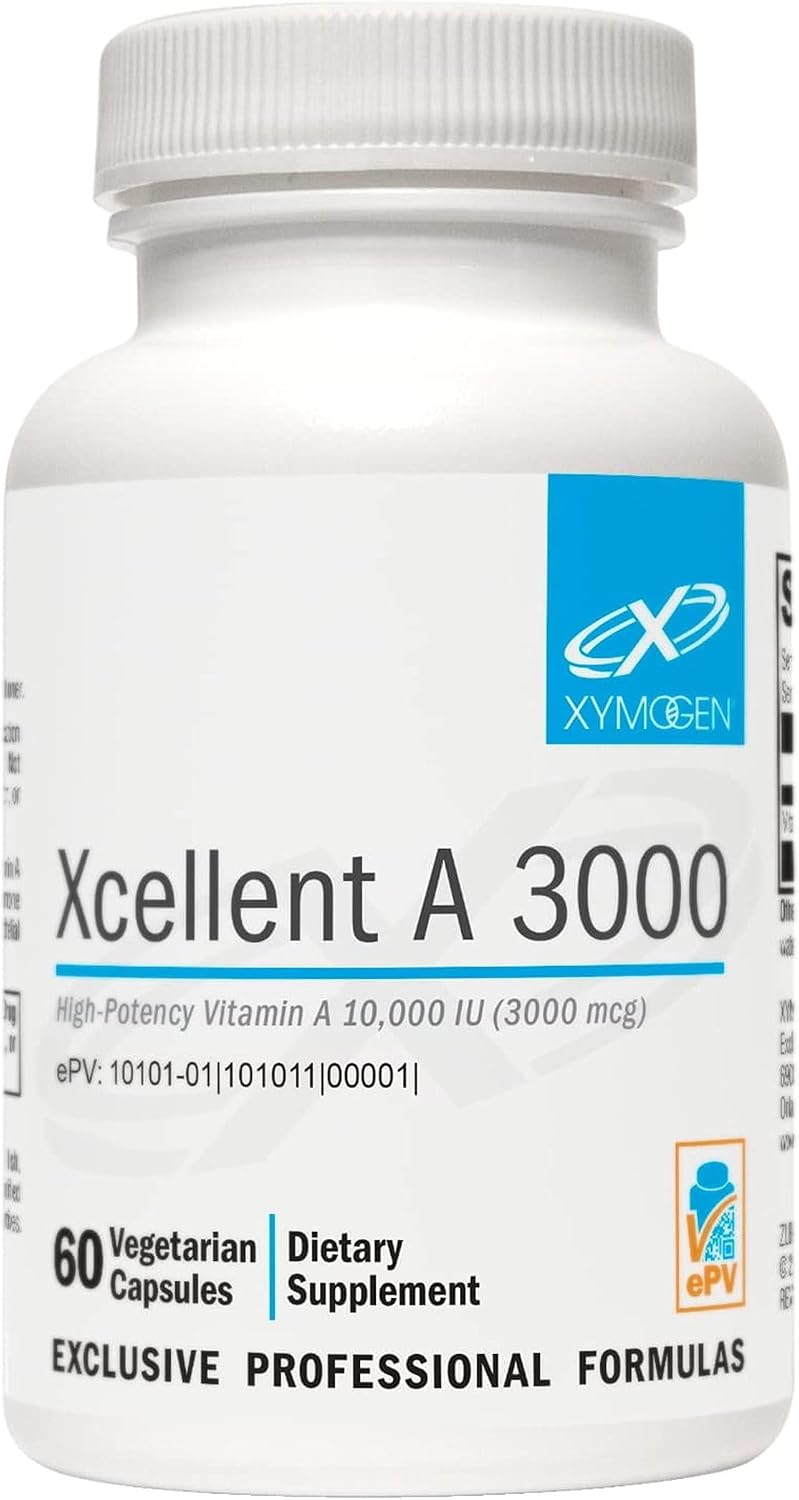 XYMOGEN Xcellent A 3000 - Vitamina A (Retinyl Palmitate) - 60 Cápsulas