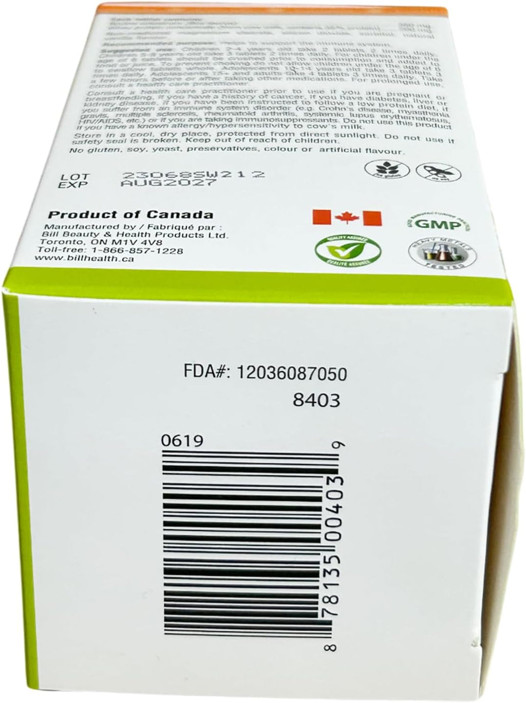 Bill Beauty Calostro Infantil, 90 comprimidos masticables