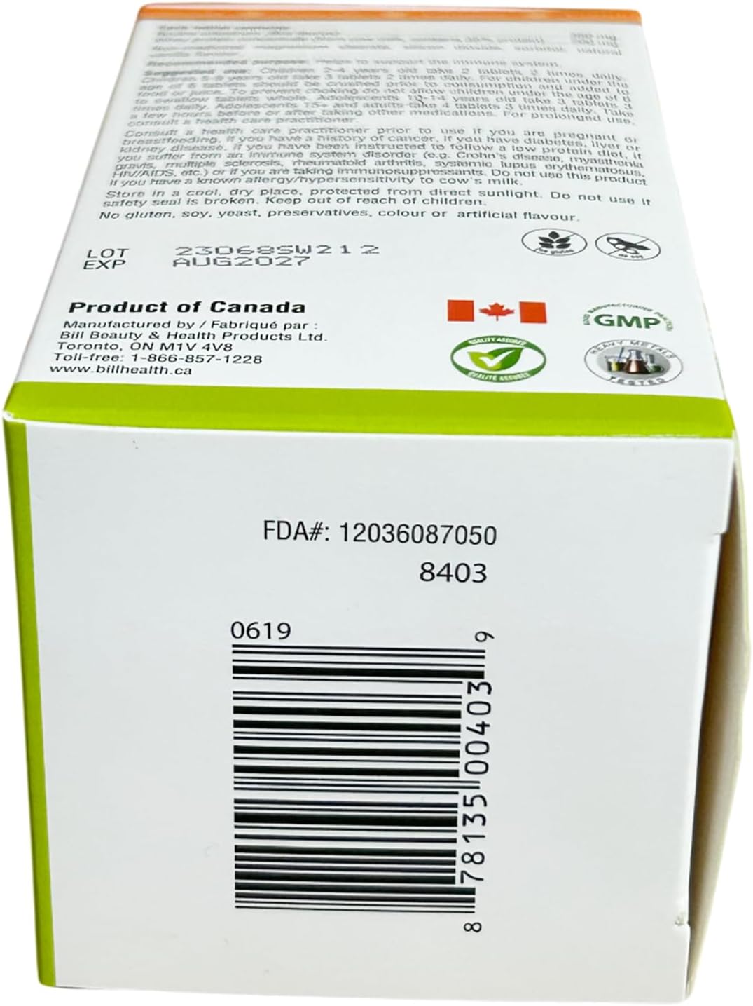 Bill Beauty Calostro Infantil, 90 comprimidos masticables
