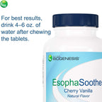 Nutra BioGenesis EsophaSoothe - Comprimidos Masticables para el Esófago con Magnesio, Potasio y Calcio (60 uds)