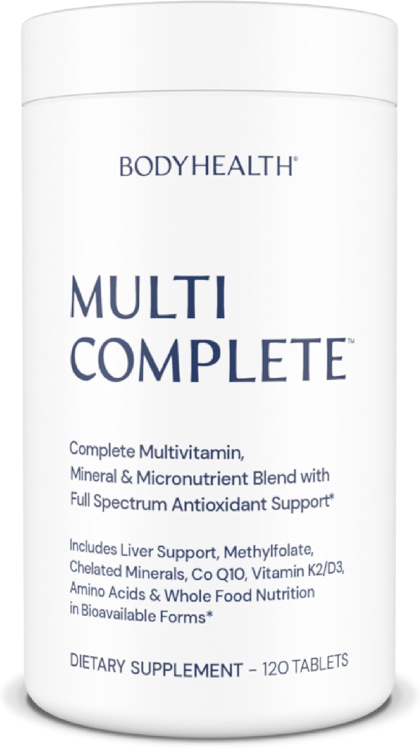 BodyHealth Multi Complete (120 Cápsulas) - Multivitamínico Diario con Alimentos Integrales, Minerales, Antioxidantes y Extractos para el Hígado
