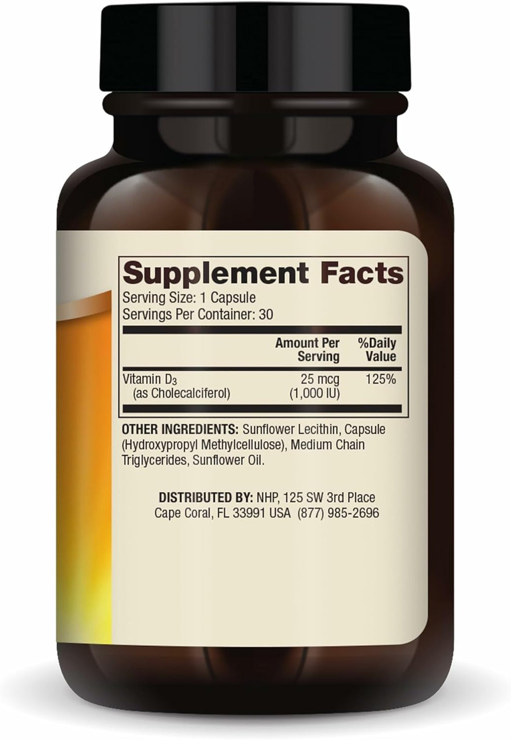 Dr. Mercola Vitamina D3 Liposomal - 1.000 UI por porción - 30 Cápsulas