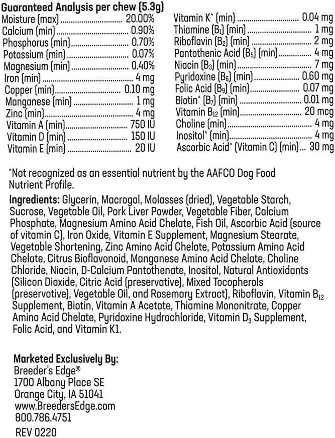 Breeder's Edge In Between for Him - Multivitamínico para perros y gatos machos (360 comprimidos)