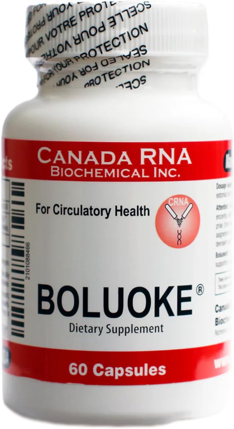 Canada RNA Boluoke (Lumbrokinase) para la Salud Circulatoria, 60 Cápsulas