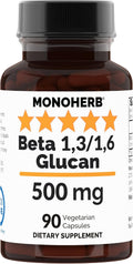 MONOHERB Beta 1,3/1,6 Glucan 500 mg - 90 Cápsulas Veganas