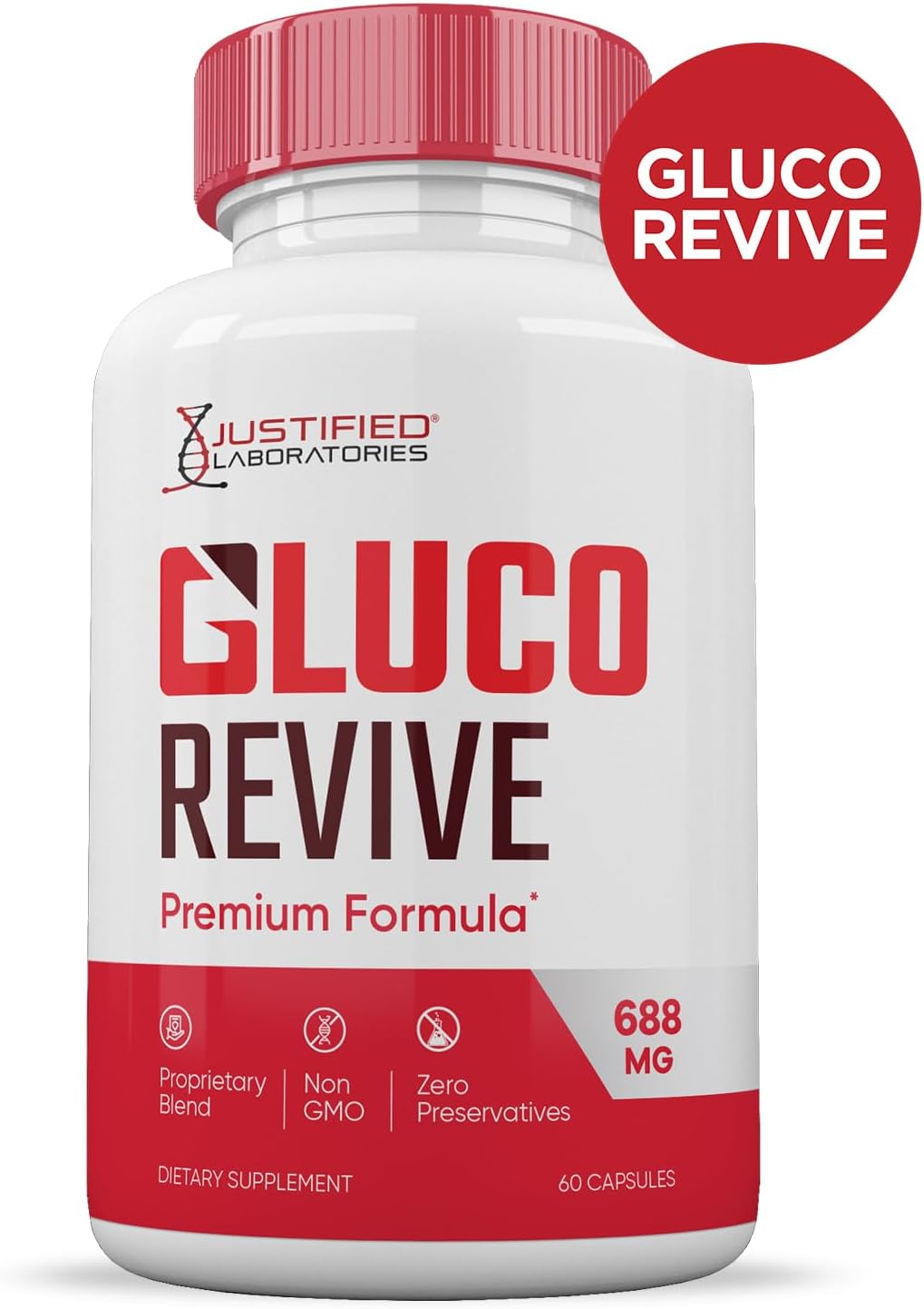 Gluco Revive 688mg Cápsulas - Fórmula Premium con Vitaminas