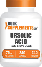 Cápsulas de Ácido Ursólico de BulkSupplements - 75 mg, 240 Cápsulas (Vegano)