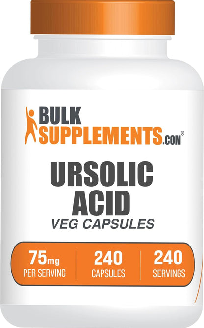 Cápsulas de Ácido Ursólico de BulkSupplements - 75 mg, 240 Cápsulas (Vegano) – Image 1