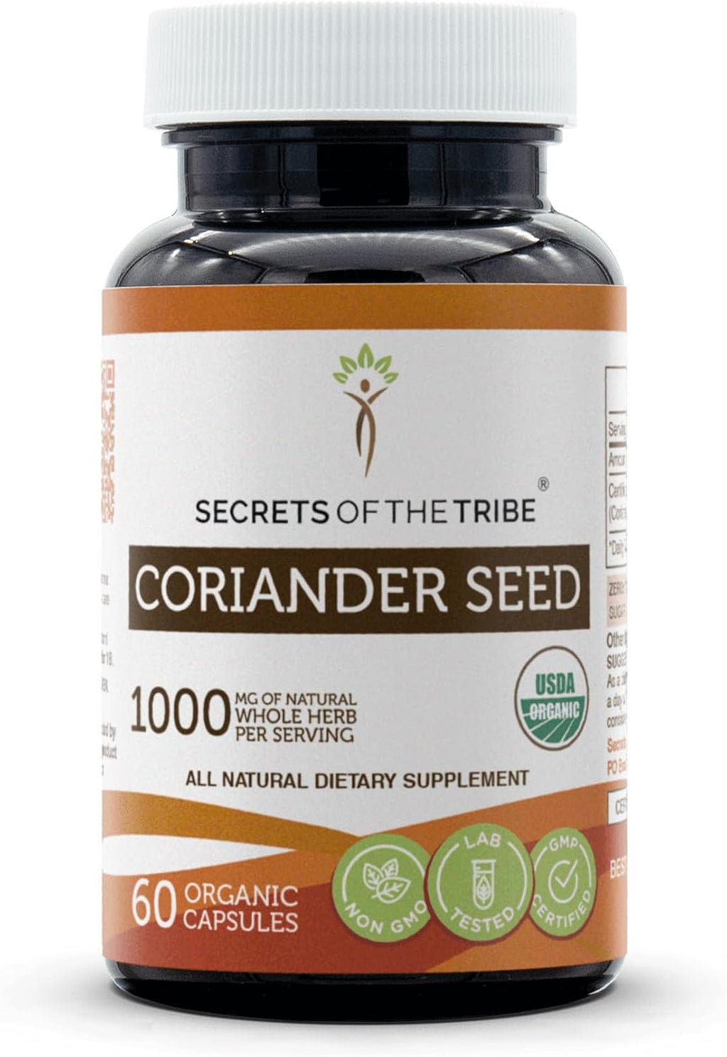 Secrets of the Tribe Semilla de Cilantro Orgánica USDA - 60 Cápsulas Vegetarianas
