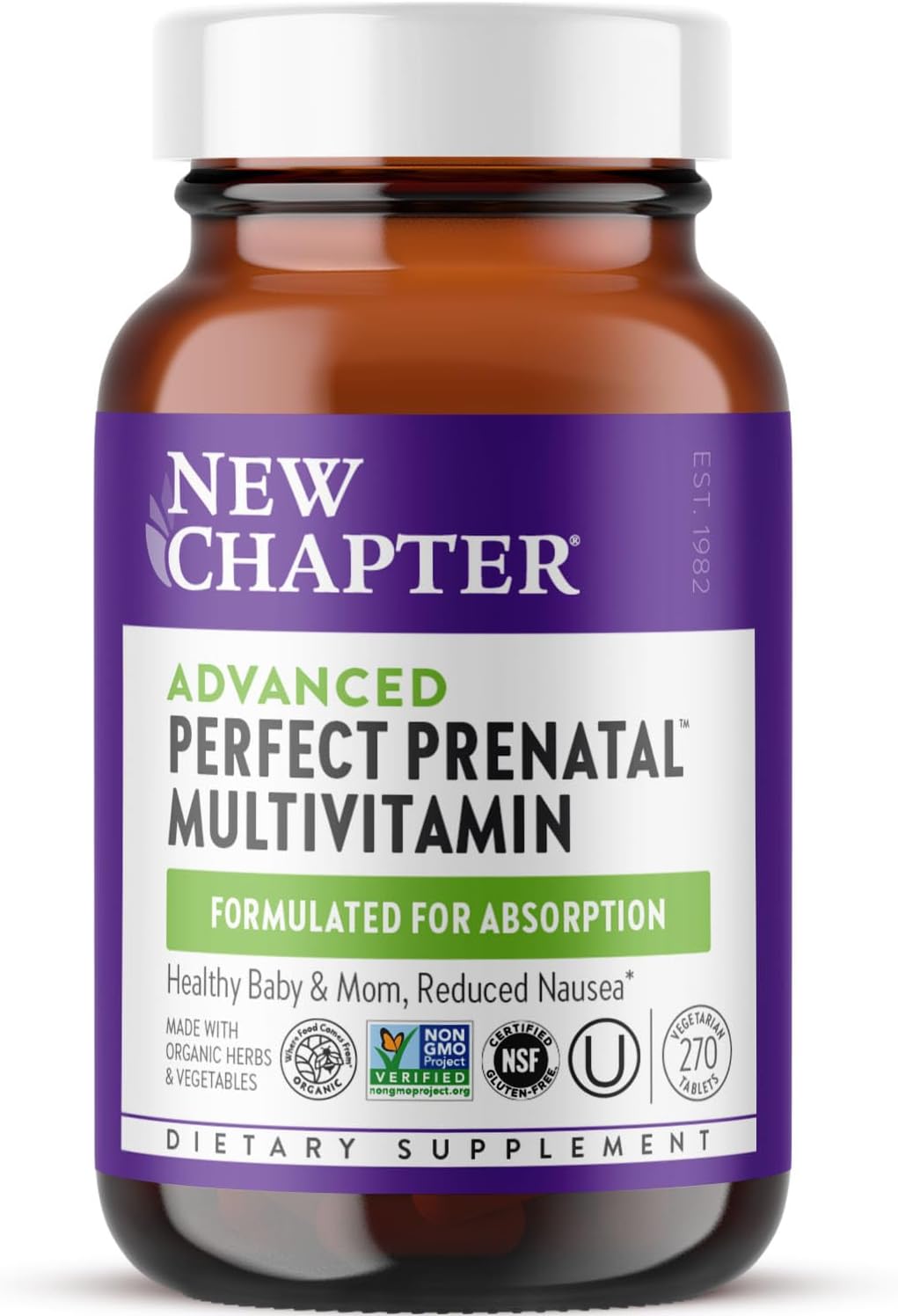 New Chapter Advanced Perfect Prenatal Vitaminas - 270 comprimidos