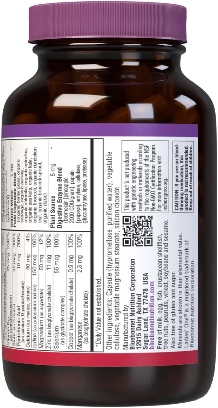 Bluebonnet Nutrition Ladies’ ONE 40+ Multivitamínico para Mujeres a partir de 40 años