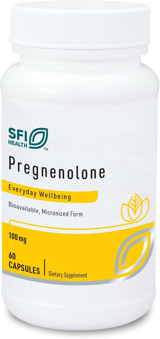 Klaire Labs Pregnenolona 100mg - 60 Cápsulas Vegetarianas