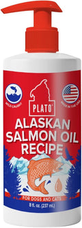 PLATO Aceite de Salmón Salvaje de Alaska para Perros - Omega 3 y 6 - 227 g