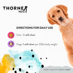 ThorneVet Heart Healthy Formula – Apoyo Cardiovascular para Perros y Gatos, 90 Soft Chews