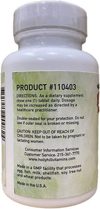 Holly Hill Health Foods Fórmula D3 + K2, 90 Comprimidos Masticables Vegetarianos