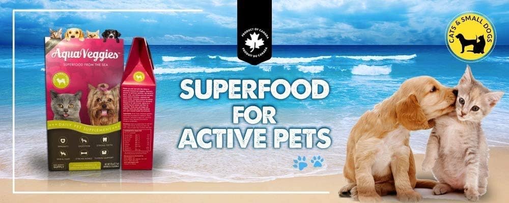 Superalimento Marino para Mascotas - 30 Sobres Diarios (75g) - Multivitamínico para Perros y Gatos Pequeños