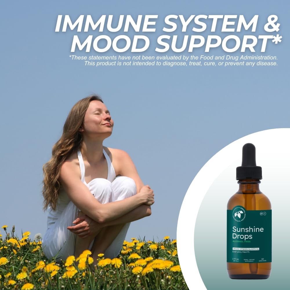 Mountain Meadow Herbs Sunshine Drops - Vitamina D3 Vegana, 2oz (60ml)