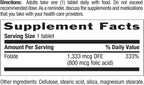 Country Life Folate 800 mcg - 100 Comprimidos