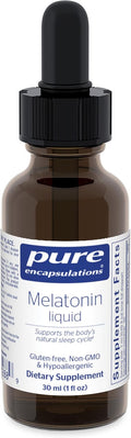 Pure Encapsulations Melatonina Líquida | Suplemento Hipoalergénico Apoya el Ciclo Natural del Sueño | 1 fl. oz. (30 ml)